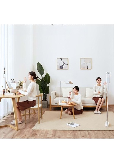 Plentiful Canlı Yayın Braketi Çok Fonksiyonlu Led Işıklı 360 Derece Kumandalı Selfie Telefon Standı