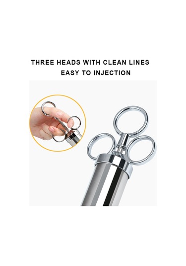 Geeksen Bbq Şırıngası Baharat İğnesi Hindi İğnesi Baharat Şırıngası Pişirme Şırıngası 20z Et Şırıngası 3 İğne Çok Renkli