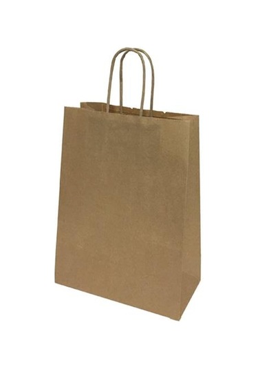 Kraft Karton Çanta Burgu Saplı 22x28x11 Cm 50 Adet