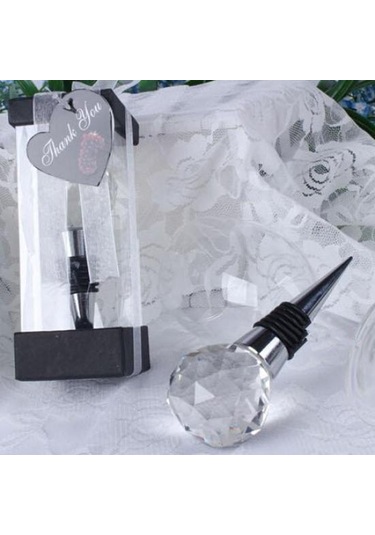 Zarif Yeniden Kullanılabilir Vakum Mühürlü Rhinestone Kırmızı Şarap Şişesi Tıpa Mantar Hediye Gümüş