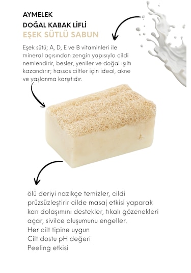 Sabun Doğal Kabak Lifli Eşek Sütü Özlü Sabunu Eşek Sütü