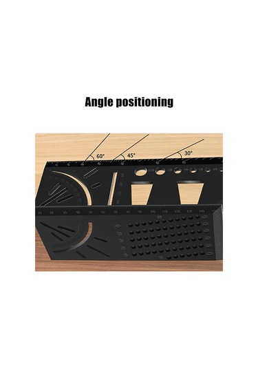 3d Ağaç İşleme Durdurma Göstergesi Alüminyum Alaşımlı Çok Fonksiyonlu Açı Cetveli