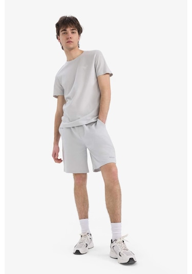 Defacto Beli Bağcıklı Dar Paça Şort E5843ax25smgr184 Gri
