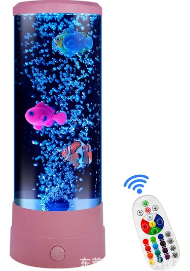 Led Baloncuk Balığı Lambası Çocuklar İçin Hediye, Masa Lambası 3 Çok Renkli