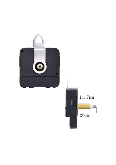 Reedark 2 Adet Metal I Eksenli Kuvvetli Quartz Saat Çalışanı - Tamir Parçaları Seti Siyah Saniye İğnesi, Kutulu