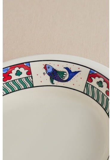 Karaca x Ömür Akkor İznik Balık Fırın Kabı 22 cm