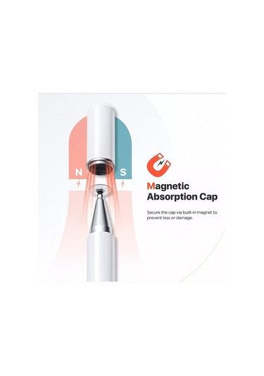 At-29 Yüksek Hassasiyetli Tek Kullanımlık Manyetik Emiş Pasif Kapasitif Kalem Cep Telefonu 1 Kalem Kafalı Dokunmatik Kalem Siyah