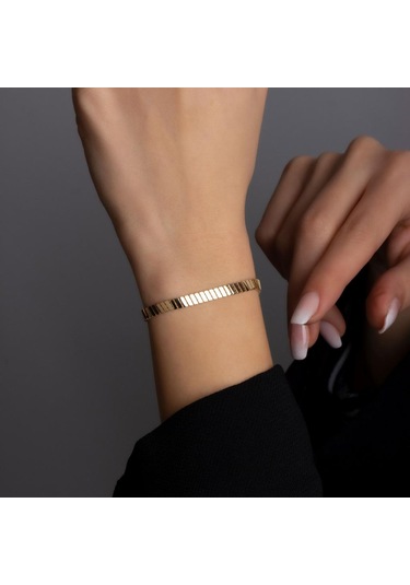 Altın Zincir Bileklik BL0048 Sarı Altın