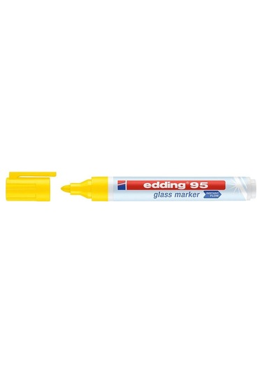 Edding 95 Glass Marker Cam Kalemi Neon Sarı