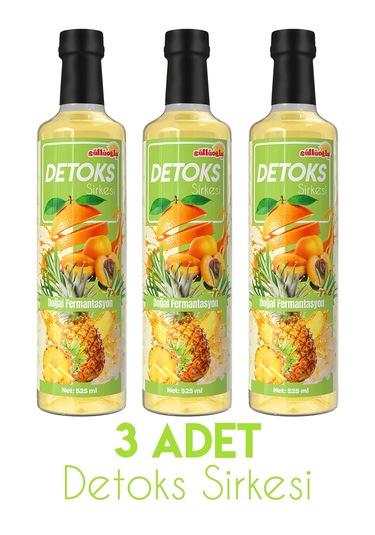 Güllüoğlu Detoks Sirkesi X 3 Adet 525 Ml