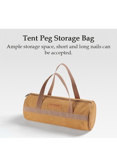 Pazly Kamp Çadırı Çivisi Ve Çekiç Saklama Çantası - Portatif Haki Kumaş Organizatör Haki