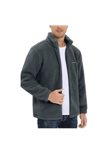 Oversize Peluş Sweatshirt Erkek Polar Sweatshirt Erkek Sweatshirt Oversıze-peluss füme