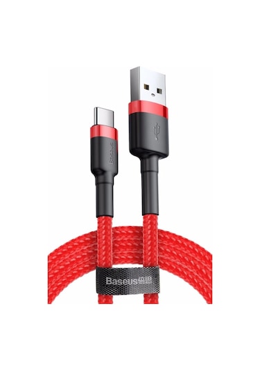 Baseus Cafule 3a Type-c 1 Metre Şarj Kablosu Kırmızı Catklf-b09