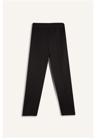 DeFacto Regular Fit Cepli Pensli Skuba Dalgıç Kumaş Esnek Belli Pantolon D9029AX24WNBK34