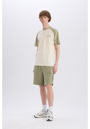 DeFacto Regular Fit Beli Bağcıklı Kargo Cepli Şort D9494AX25SMKH373