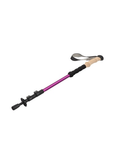 Mor 6061 Alüminyum Alaşımlı Teleskopik Yürüyüş Bastonu Kilitli Mantar Saplı 3 Bölmeli Düz Saplı Yürüyüş Bastonu Diğer