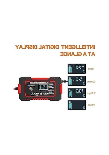 Pazly Tamir Şarj Cihazı Motosiklet Kurşun-asit Akü 12v6a Akıllı Evrensel Araba Şarj Fk