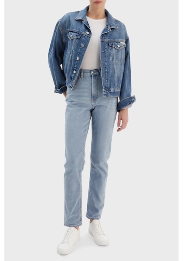Calvin Klein Bayan Kot Pantolon Lv047e618g Vlj Mavi Mavi Calvin Klein Bayan Kot Pantolon Lv047e618g Vlj Mavi Mavi