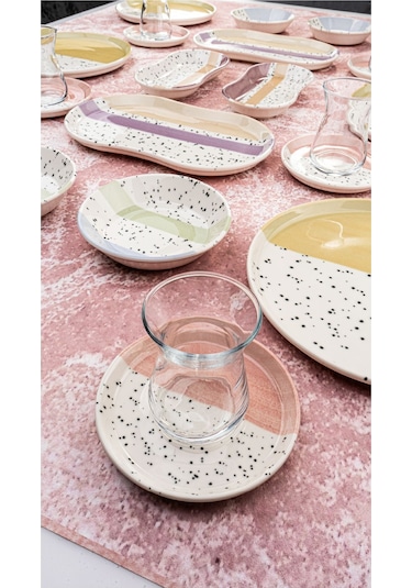 Bambum Lara - 26 Parça Porselen Kahvaltı Takımı Rafael Diğer