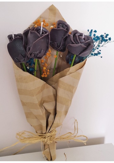 Gül Kokulu Mum Buket ,buket Mum, Çiçek Mum, Kokulu Mum Çiçek.mum,gül,gül Mum