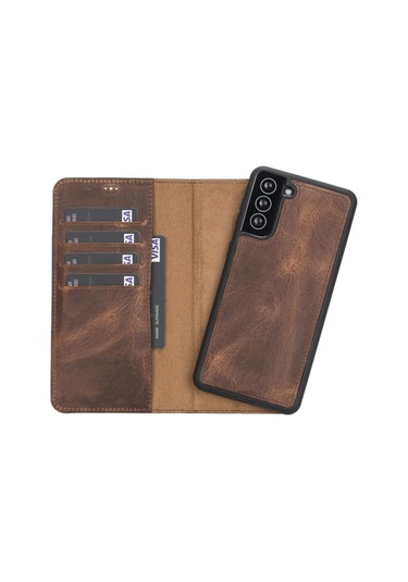 Samsung Galaxy S21 Ultra Deri Çıkarılabilir Cüzdan Kılıf