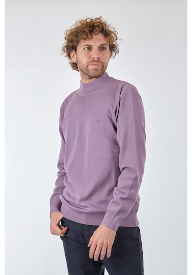 De Blasıo Yarım Balıkçı Uzun Kollu Lila Erkek Kazak 222340000 001