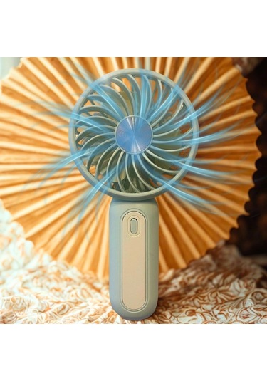 Masa Üstü Standlı Usb İle Şarj Olabilen 3 Ayarlı Fan Modlu Çanta Tipi El Fanı