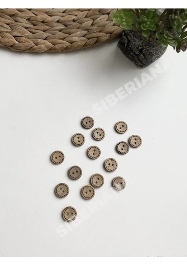 Siberiana 15 Mm Hindistanceli Ahşap Düğme 15 Adet 145024180
