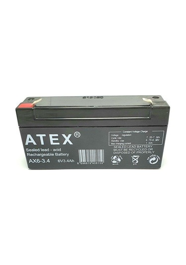 Atex Plus 6V 3.4Ah Bakımsız Kuru Aküsü