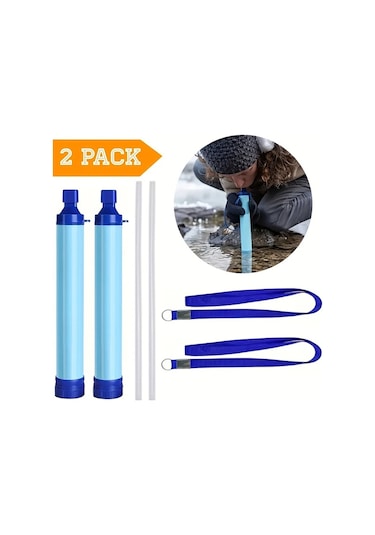 Willowhaven Mavi 1 Adet Su Filtresi, Taşınabilir Kampçılık Doğa Yürüyüşü Acil Durum