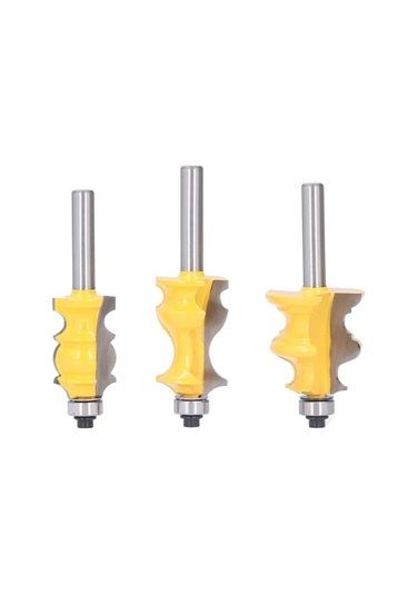 Besthome1 3'lü Yüksek Performanslı Ahşap Şekillendirme Freze Uç Seti, 8mm Sap Çapı İle Pürüzsüz Kesim