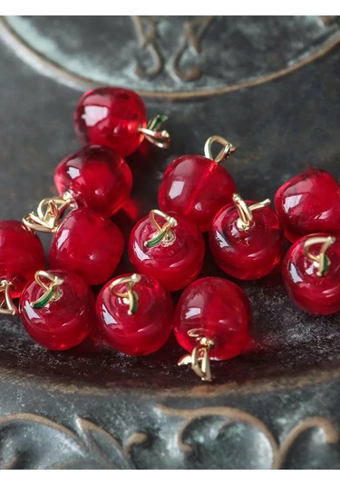 Kafebizu Cam Kolye Ucu Lampwork 2 Adet 19x14 Mm 412166530