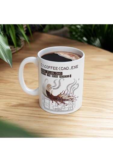 Mimarlar İçin Kupa Bardak Autocad Hatası Mimarlara Özel Sanatsal Ve Akıllıca Tasarım Hediyesi Beyaz