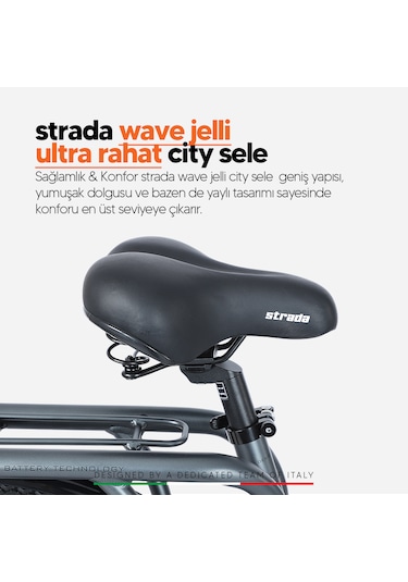 Stradacycles E-vivo Hd 28 Jant Elektrikli Şehir Gezi Bisikleti Antrasit