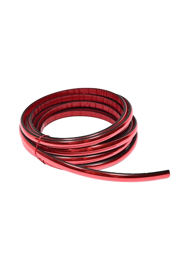 Parlak Kırmızı 15 Mm Nikelaj Şerit 5  Metre