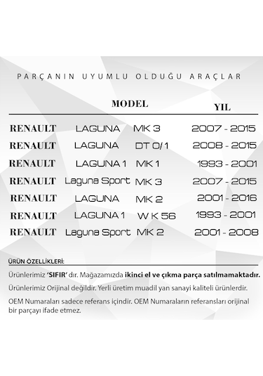 Renault Laguna İçin Contalı Yakıt Pompası Montaj Halkası