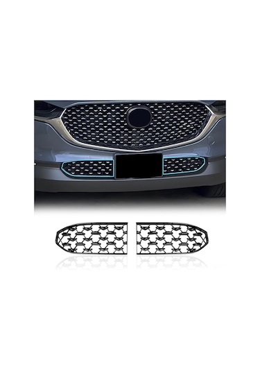 Xindoker Mazda Cx-30 2023-2025 Ön Izgara Korumalı Ağı - Abs Malzeme, 2 Adet, Araç Dış Dekorasyonu, Kolay Kurulum