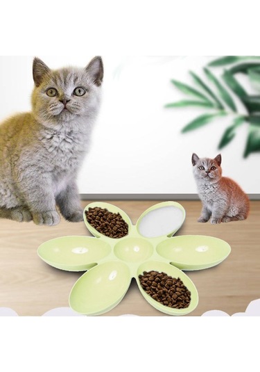 Sones Kedi Ve Köpek Kase Teddy Kısa Pirinç Kasesi Aile Evcil Hayvanlar Altı Taraflı Petal Tipi Evcil Hayvan Malzemeleri