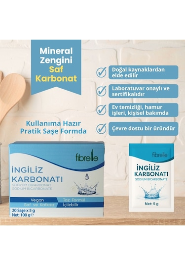 Fibrelle Sodyum Bikarbonat İngiliz Karbonatı Saşe 1 Saşe 5 G