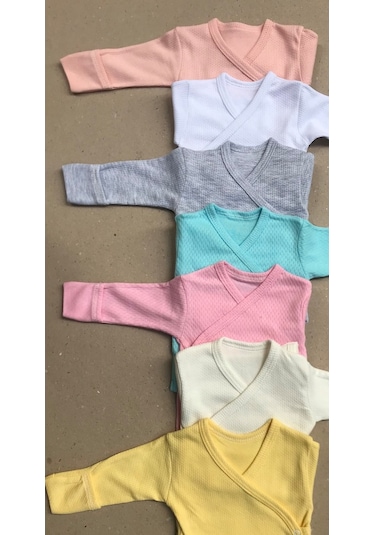 Özdemirlitekstil Bebelino Kız Bebek Çıtçıtlı Badi Kruvaze (7'Li Paket) Çok Renkli