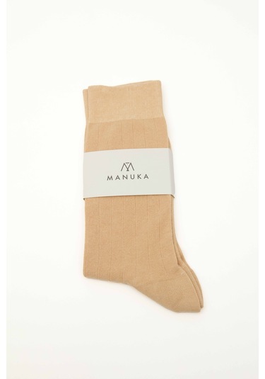 Manuka Klasik Fitilli Çorap Kum Kum