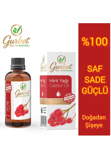 Hint Yağı %100 Saf Doğal Seyreltilmemiş 50 Ml Castor Oil