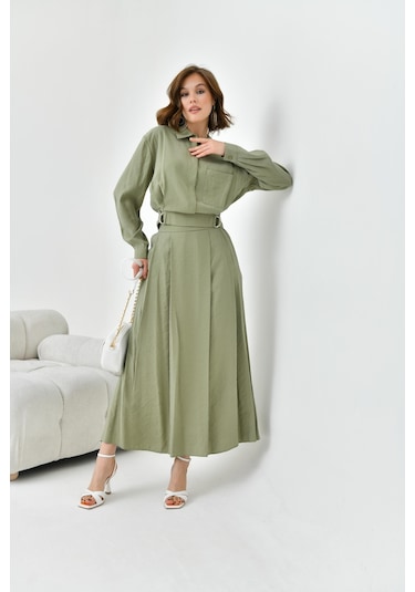 Ftz Women Kadın Modal Etekli Takım Haki 30714-haki Haki