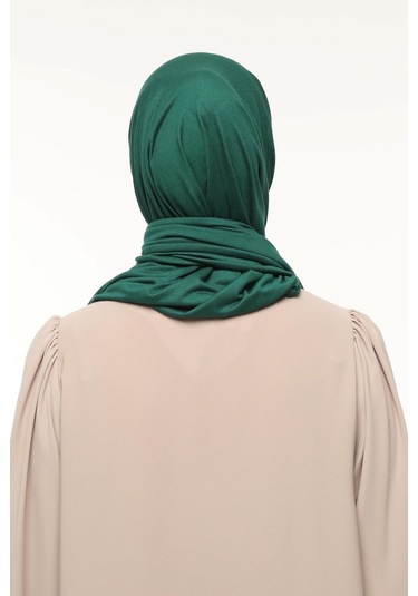 Tesettür Penye Şal Düz Koyu Yeşil