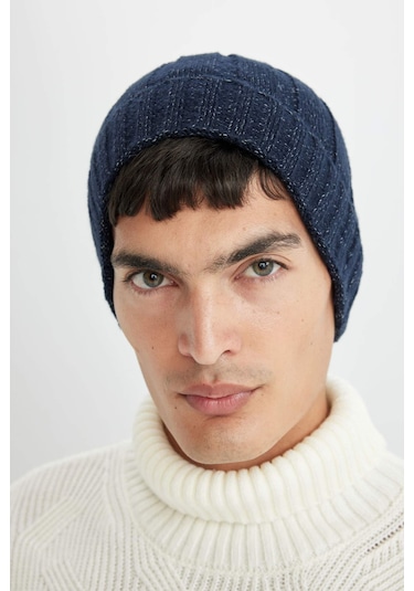 Defacto Erkek Fitilli Basic Düz Örme Bere C7139AX24WNNV213