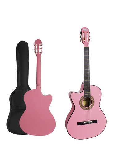 Cg-396pk Solak Klasik Gitar Pembe Renk Full Set Sap Ayarlı 4/4