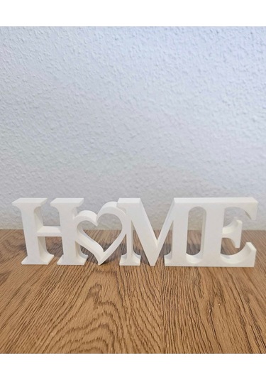 Home Yazılı Dekoratif Biblo Ve Masaüstü Ev Ofis Süs Eşyası Beyaz