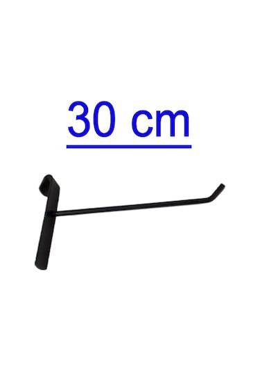 40 Adet 30 Cm Siyah Tel Pano Kancası, Aksesuar Kancası Siyah