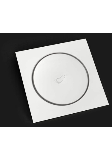 Pres Tipi Yer Sifonu Pedallı Yer Sifonu Yer Süzgeci Duş Kare Banyo Örtüsü 15x15cm Gümüş