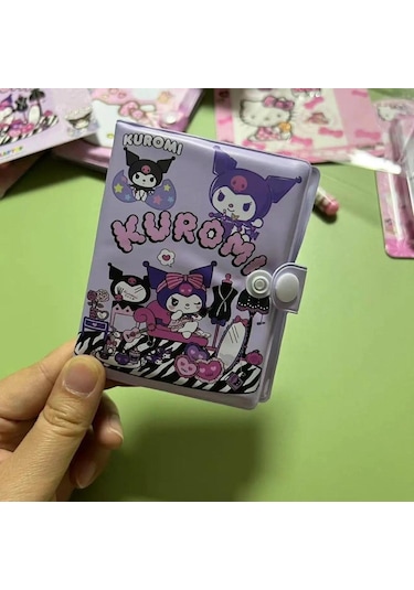 Kawaii Sanrioo Kuromi Karakterler Mini Defter Kalem Set